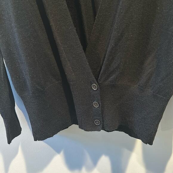 GAP XL Black Ultrasoft Wool Open Front Cardigan Sweater - Picture 5 of 6